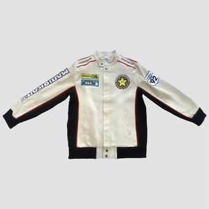 Mario Kart Canvas Racing Jacket Egret XL Extra Large Adult Unisex Nintendo NWT